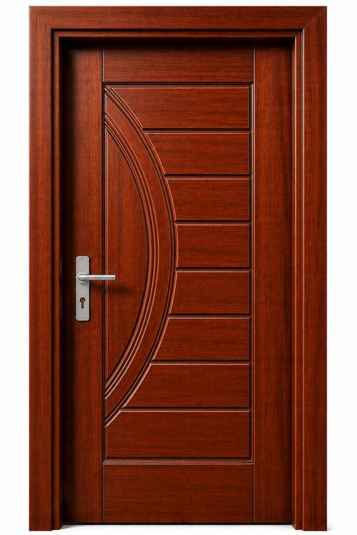 Porte design avec courbe en arc sculptée