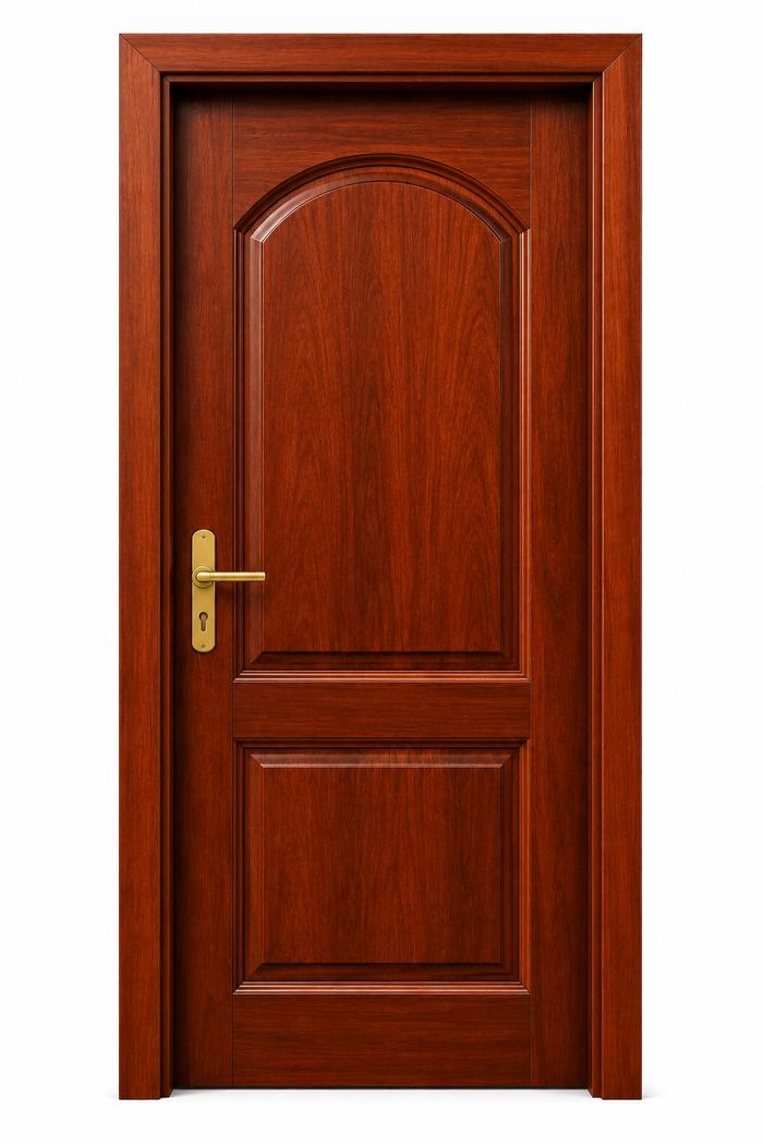 Porte à arche 2 panneaux en bois massif